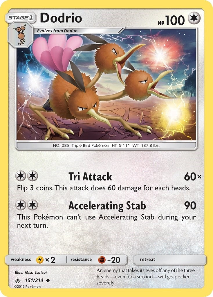 Image for Dodrio (151/214) (SM - Unbroken Bonds) - Pokemon