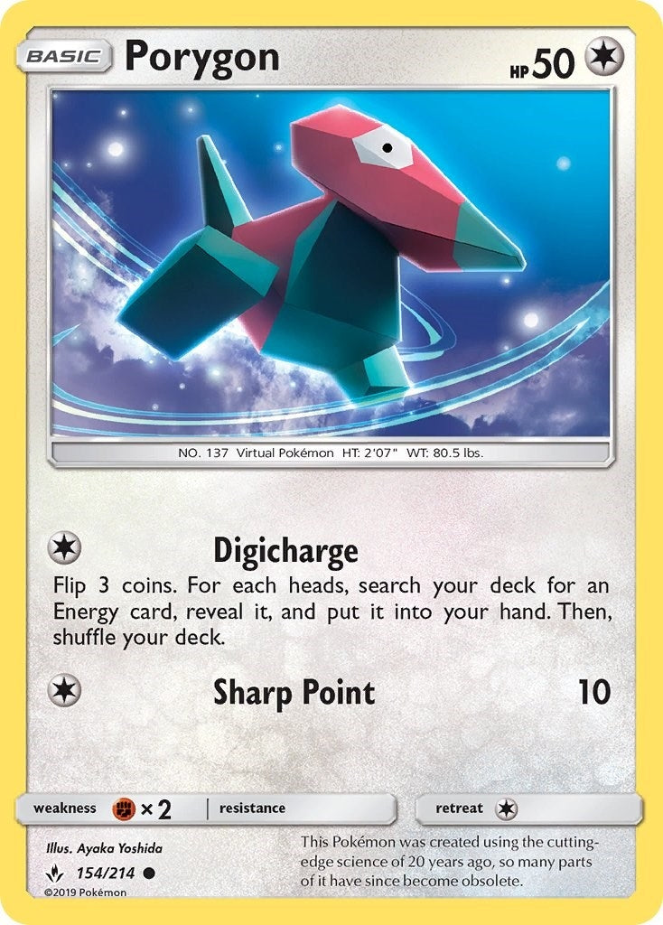 Image for Porygon (154) (154/214) (SM - Unbroken Bonds) - Pokemon