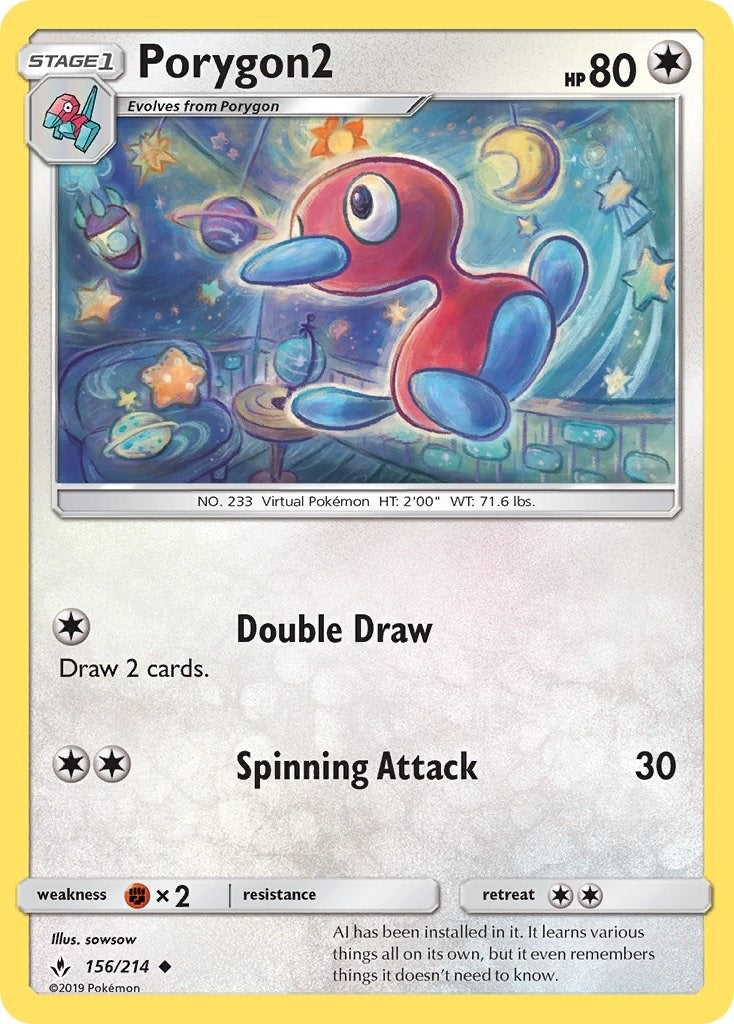 Image for Porygon2 (156/214) (SM - Unbroken Bonds) - Pokemon