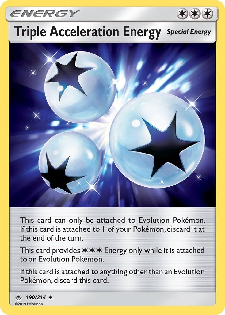 Image for Triple Acceleration Energy (190/214) (SM - Unbroken Bonds) - Pokemon