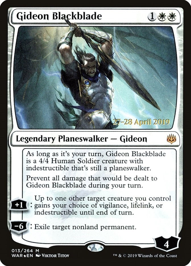 Image for Gideon Blackblade (13) (Prerelease Cards) - Magic: The Gathering