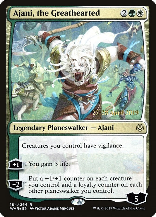 Image for Ajani, the Greathearted (184) (Prerelease Cards) - Magic: The Gathering