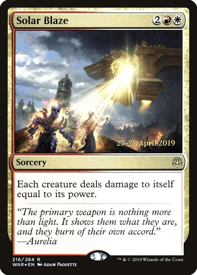 Image for Solar Blaze (216) (Prerelease Cards) - Magic: The Gathering
