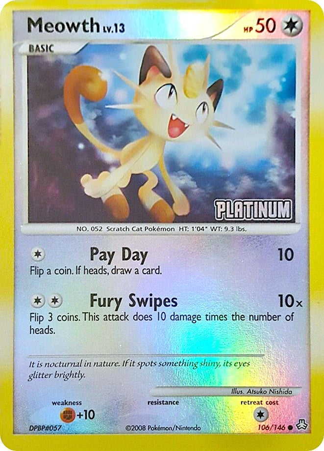 Image for Meowth - 106/146 [Platinum] (106/146) (Burger King Promos) - Pokemon
