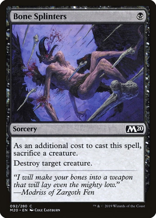 Image for Bone Splinters (92) (Core Set 2020) - Magic: The Gathering