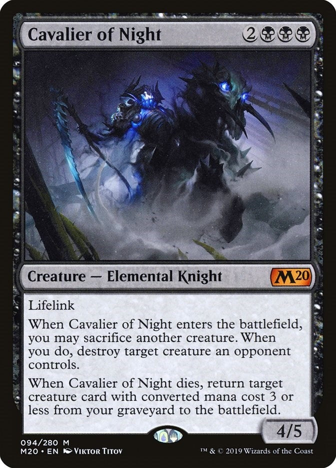 Image for Cavalier of Night (94) (Core Set 2020) - Magic: The Gathering