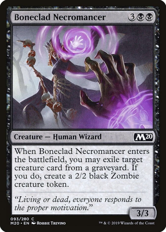 Image for Boneclad Necromancer (93) (Core Set 2020) - Magic: The Gathering