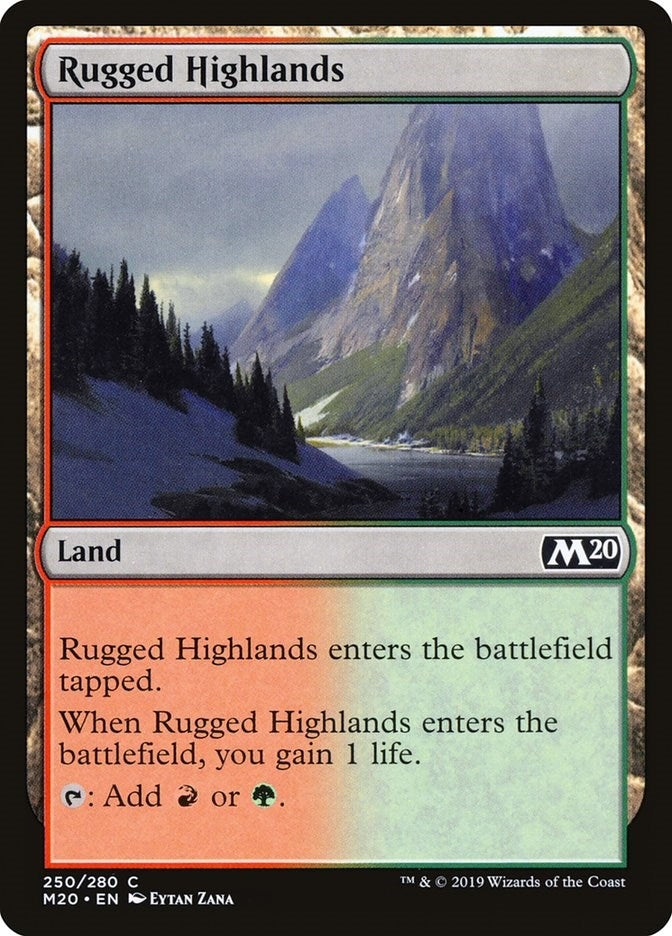 Image for Rugged Highlands (250) (Core Set 2020) - Magic: The Gathering