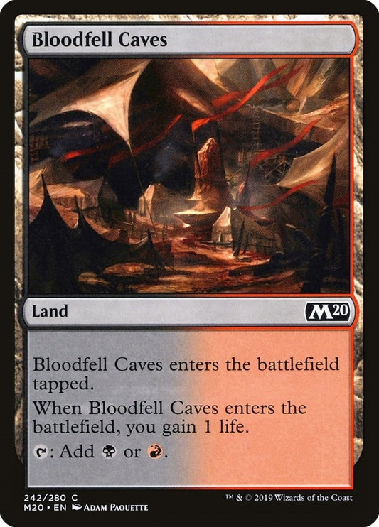 Image for Bloodfell Caves (242) (Core Set 2020) - Magic: The Gathering