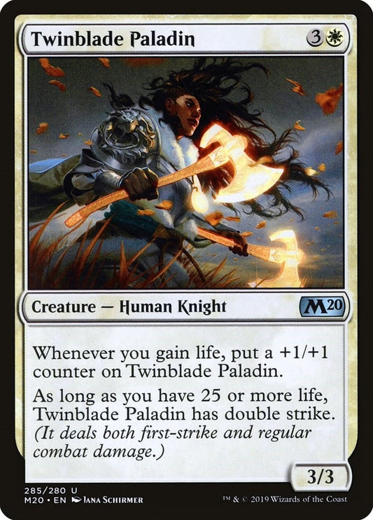 Image for Twinblade Paladin (285) (Core Set 2020) - Magic: The Gathering