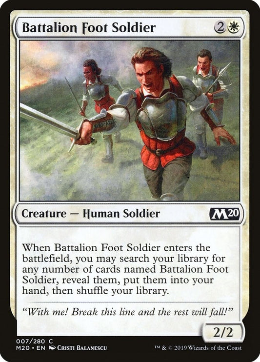 Image for Battalion Foot Soldier (7) (Core Set 2020) - Magic: The Gathering