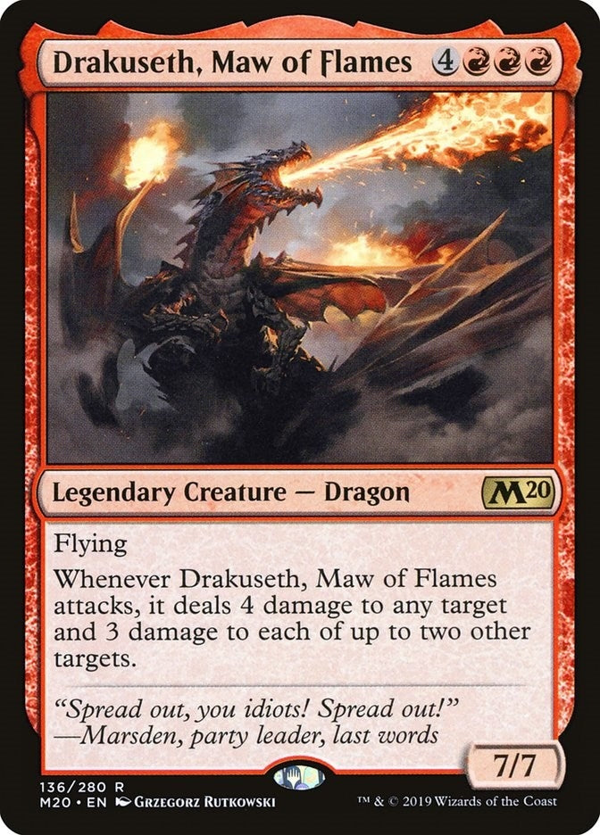 Image for Drakuseth, Maw of Flames (136) (Core Set 2020) - Magic: The Gathering