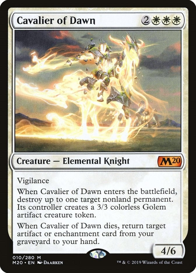 Image for Cavalier of Dawn (10) (Core Set 2020) - Magic: The Gathering