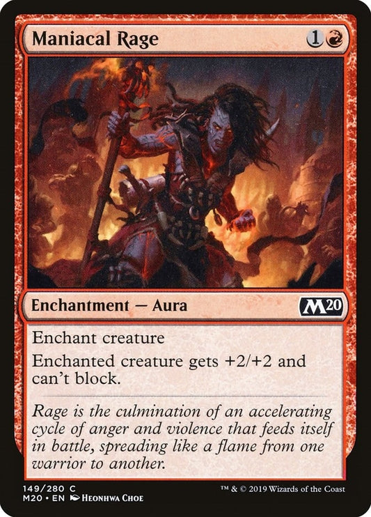 Image for Maniacal Rage (149) (Core Set 2020) - Magic: The Gathering