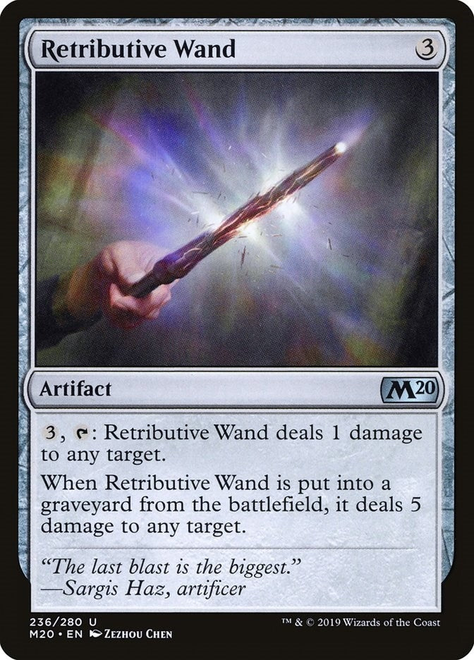 Image for Retributive Wand (236) (Core Set 2020) - Magic: The Gathering