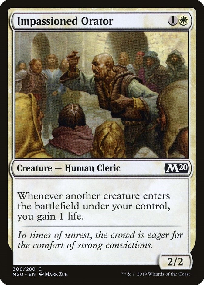 Image for Impassioned Orator (306) (Core Set 2020) - Magic: The Gathering