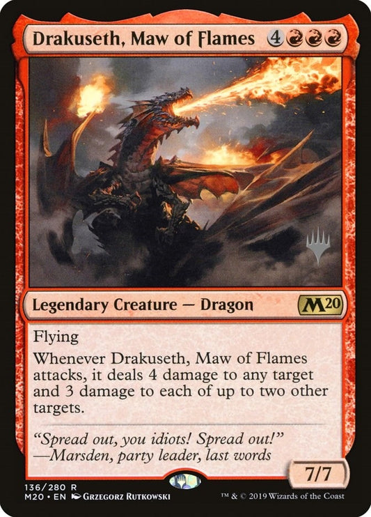 Image for Drakuseth, Maw of Flames (136) (Promo Pack: Core Set 2020) - Magic: The Gathering