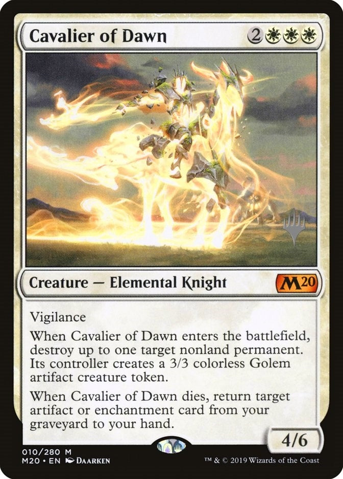 Image for Cavalier of Dawn (10) (Promo Pack: Core Set 2020) - Magic: The Gathering