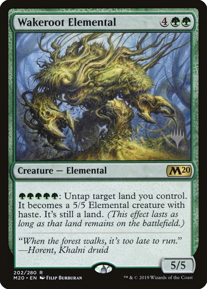 Image for Wakeroot Elemental (202) (Promo Pack: Core Set 2020) - Magic: The Gathering