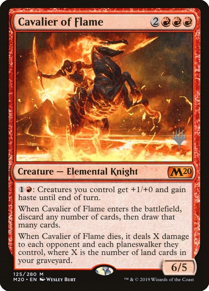 Image for Cavalier of Flame (125) (Promo Pack: Core Set 2020) - Magic: The Gathering