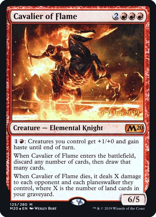 Image for Cavalier of Flame (125) (Prerelease Cards) - Magic: The Gathering
