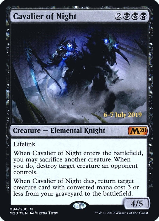 Image for Cavalier of Night (94) (Prerelease Cards) - Magic: The Gathering