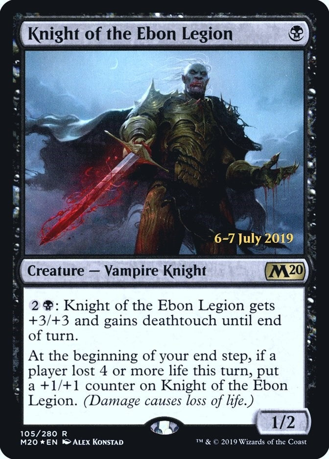 Image for Knight of the Ebon Legion (105) (Prerelease Cards) - Magic: The Gathering