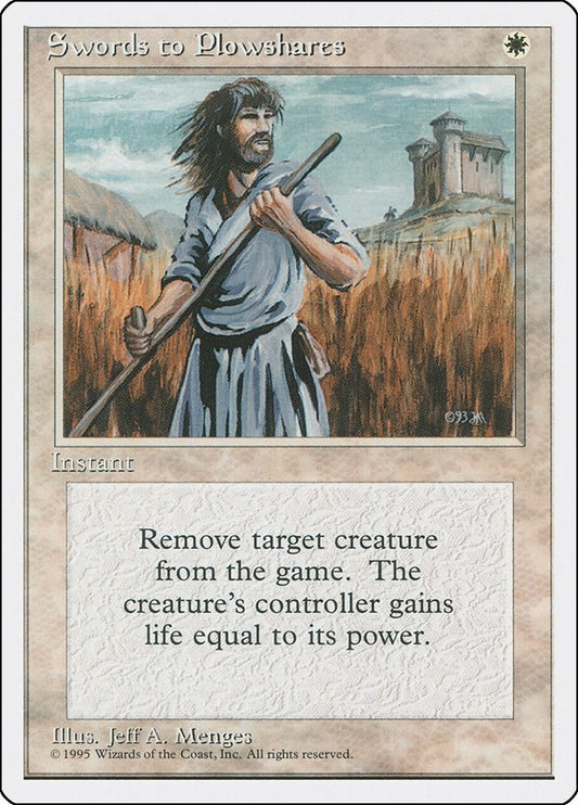 Image for Swords to Plowshares (302) (Fourth Edition) - Magic: The Gathering