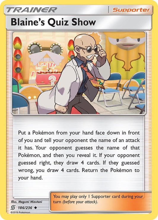 Image for Blaine's Quiz Show (186/236) (SM - Unified Minds) - Pokemon