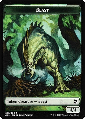 Image for Beast (014) // Wurm Double-Sided Token (14 // 21) (Commander 2019) - Magic: The Gathering