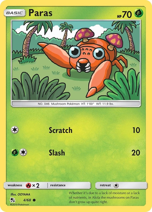 Image for Paras (4/68) (Hidden Fates) - Pokemon