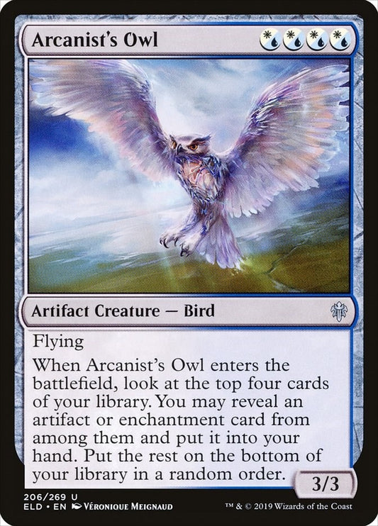 Image for Arcanist's Owl (206) (Throne of Eldraine) - Magic: The Gathering