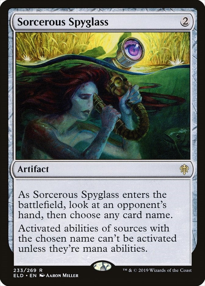 Image for Sorcerous Spyglass (233) (Throne of Eldraine) - Magic: The Gathering