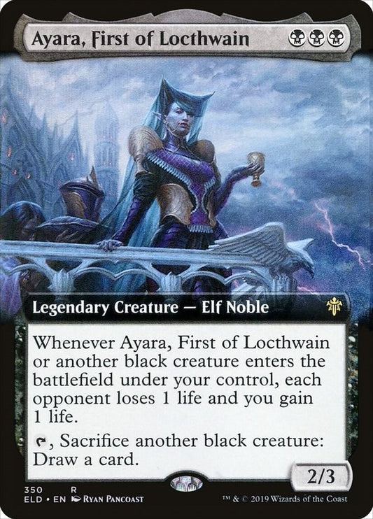 Image for Ayara, First of Locthwain (Extended Art) (350) (Throne of Eldraine) - Magic: The Gathering
