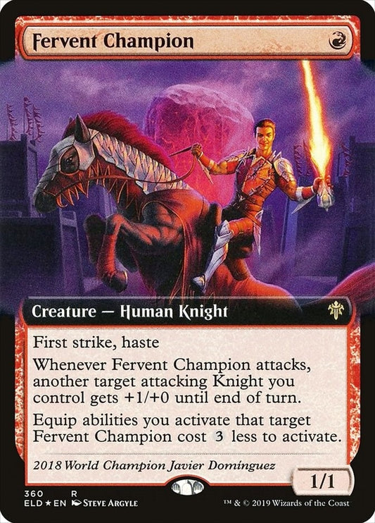 Image for Fervent Champion (Extended Art) (360) (Throne of Eldraine) - Magic: The Gathering