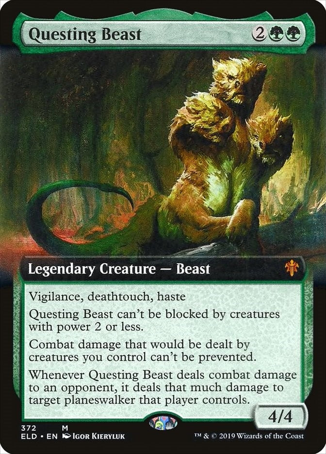 Image for Questing Beast (Extended Art) (372) (Throne of Eldraine) - Magic: The Gathering