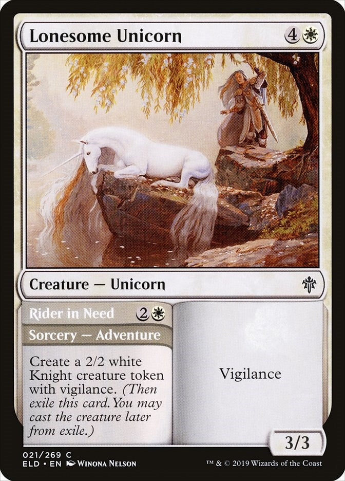 Image for Lonesome Unicorn (21) (Throne of Eldraine) - Magic: The Gathering