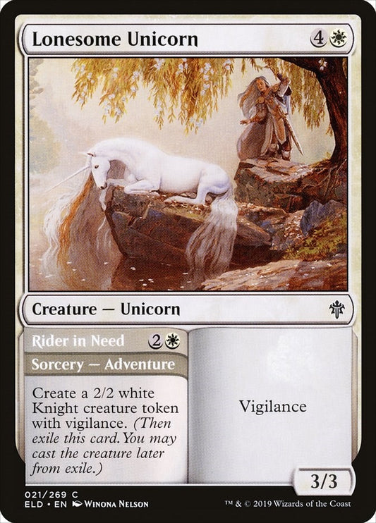 Image for Lonesome Unicorn (21) (Throne of Eldraine) - Magic: The Gathering