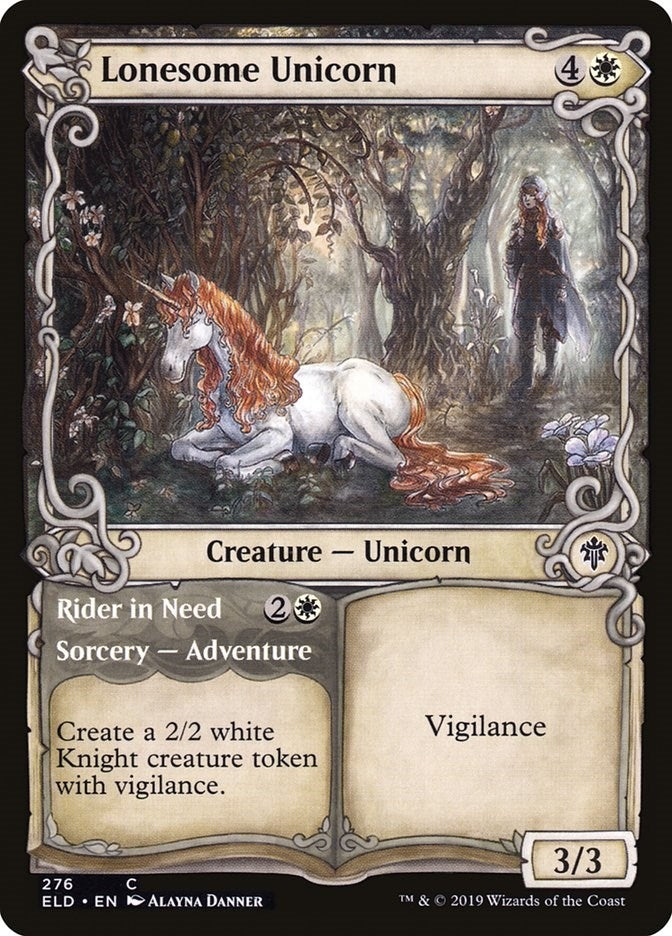 Image for Lonesome Unicorn (Showcase) (276) (Throne of Eldraine) - Magic: The Gathering