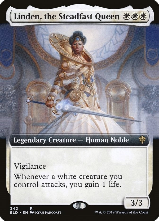 Image for Linden, the Steadfast Queen (Extended Art) (340) (Throne of Eldraine) - Magic: The Gathering