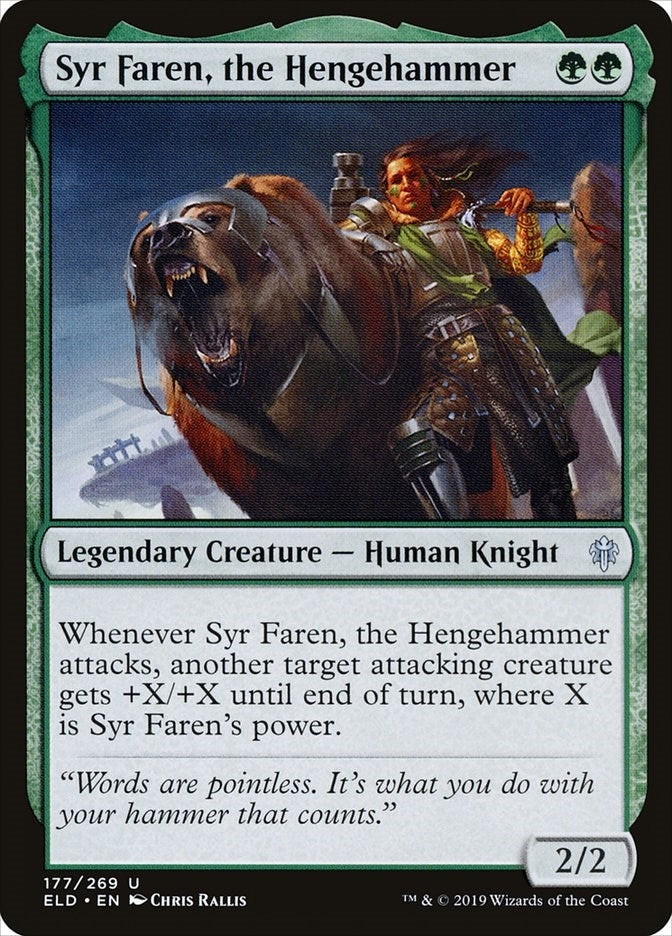 Image for Syr Faren, the Hengehammer (177) (Throne of Eldraine) - Magic: The Gathering