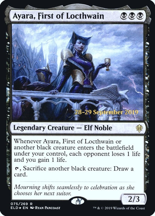 Image for Ayara, First of Locthwain (75) (Prerelease Cards) - Magic: The Gathering