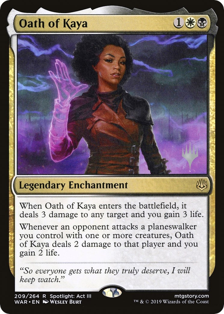 Image for Oath of Kaya (209) (Promo Pack: Throne of Eldraine) - Magic: The Gathering