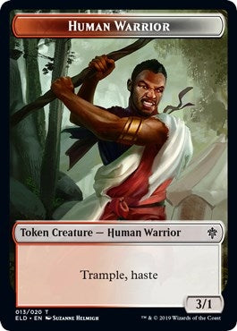 Image for Human Warrior // Food (018) Double-Sided Token (13 // 18) (Throne of Eldraine) - Magic: The Gathering
