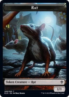 Image for Rat // Food (017) Double-Sided Token (6 // 17) (Throne of Eldraine) - Magic: The Gathering