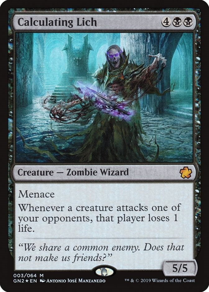 Image for Calculating Lich (3) (Magic Game Night 2019) - Magic: The Gathering