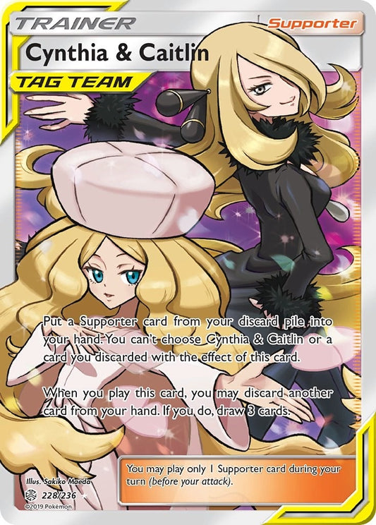 Image for Cynthia & Caitlin (Full Art) (228/236) (SM - Cosmic Eclipse) - Pokemon