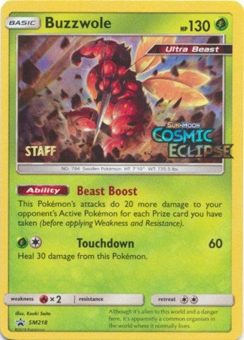 Image for Buzzwole - SM218 (Prerelease) [Staff] (SM218) (SM Promos) - Pokemon