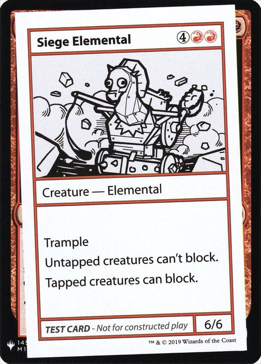 Image for Siege Elemental (Mystery Booster: Convention Edition Exclusives) - Magic: The Gathering