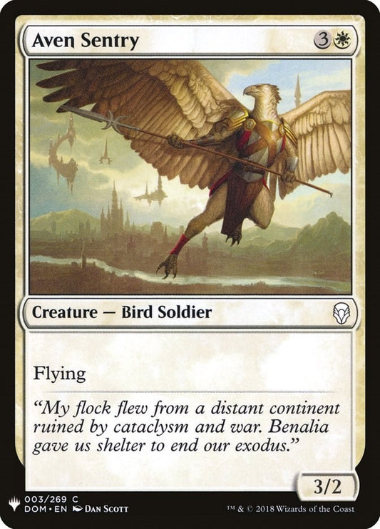 Image for Aven Sentry (3) (The List Reprints) - Magic: The Gathering